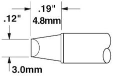 Solder Tip, Smart Heat PowerTips, STTC-013Metcal  